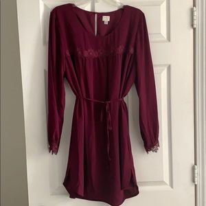 Like New Burgundy Boho Dress